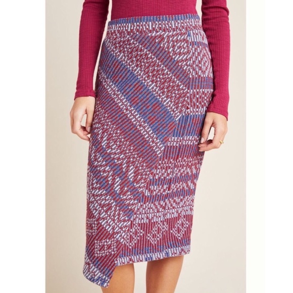 Anthropologie {Maeve} Carolina Knit Pencil Skirt - Picture 2 of 10